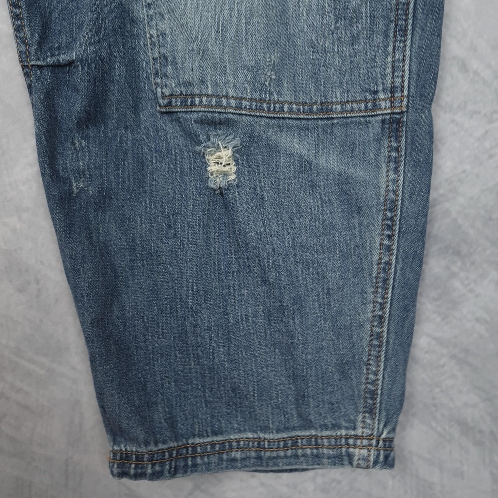 Pilcro Jeans Womens 20W Blue High Rise Crop Relaxed Utility Distressed Denim - Picture 6 of 15